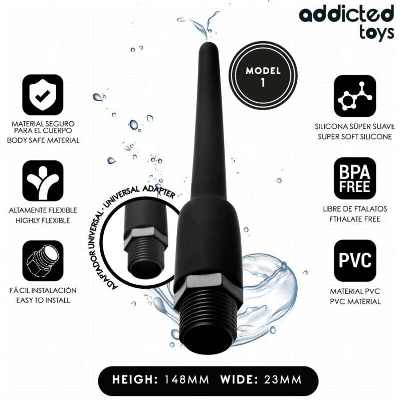 ADDICTED TOYS – ANAL CLEANER WITH UNIVERSAL ADAPTER MODEL 1 Anal Sex Toys | SEX Shop Ireland 5