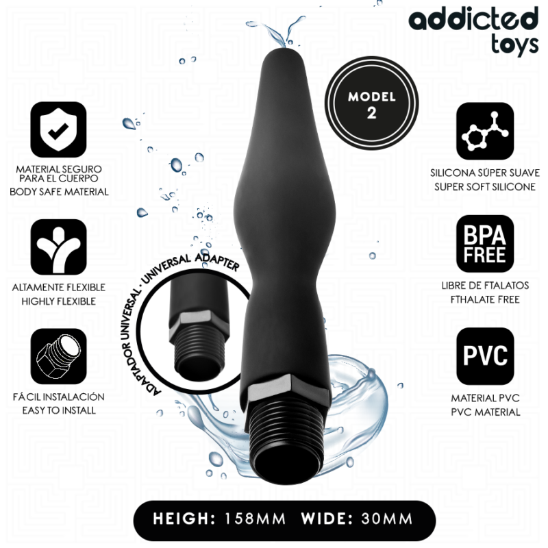 ADDICTED TOYS – ANAL CLEANER WITH UNIVERSAL ADAPTER MODEL 2 Anal Sex Toys | SEX Shop Ireland 5