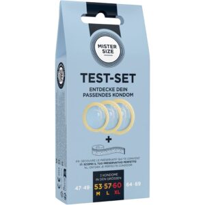 MISTER SIZE – TEST SET 3 DIFFERENT SIZED CONDOMS + MEASURING TAPE All Condom Box Sizes | SEX Shop Ireland 3
