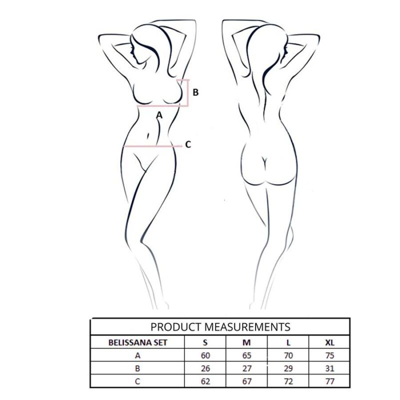 PASSION – BELISSANA BRA + THONG SET BLACK L/XL Fashion & Lingerie | SEX Shop Ireland 7