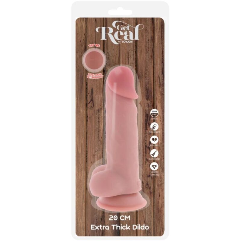GET REAL – DELUXE REALISTIC PENIS WITH TESTICLES EXTRA THICK 20 CM Dildos | SEX Shop Ireland 8