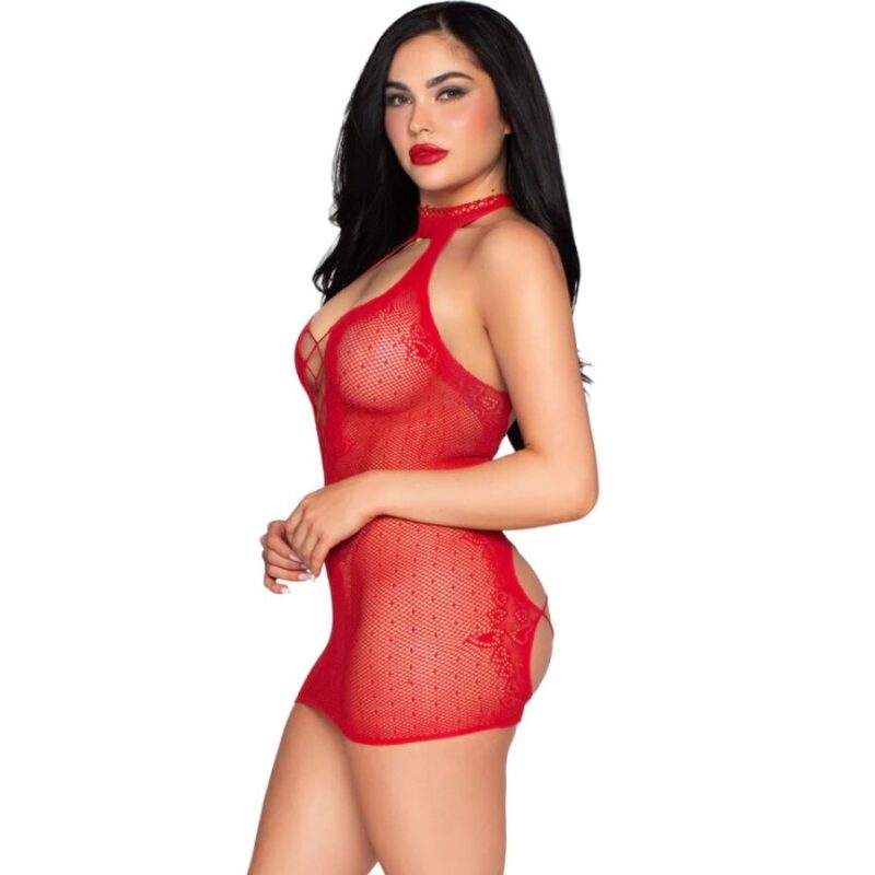 LEG AVENUE – 81675 HALTER MINI DRESS RED – ONE SIZE Fashion & Lingerie | SEX Shop Ireland 5