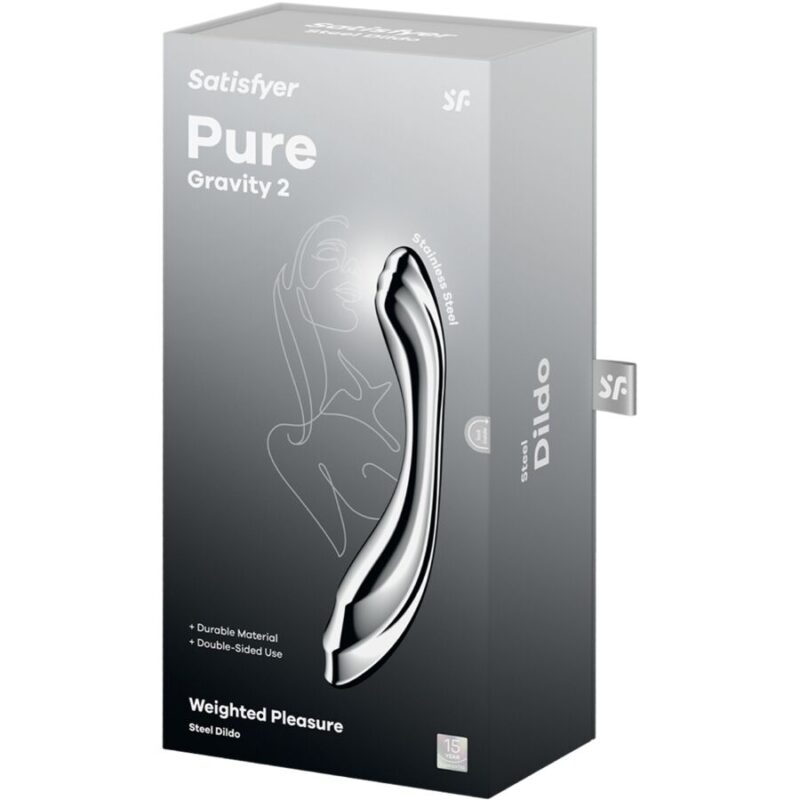 SATISFYER – PURE GRAVITY 2 STAINLESS STEEL DOUBLE-ENDED DILDO Anal Dildo | SEX Shop Ireland 8