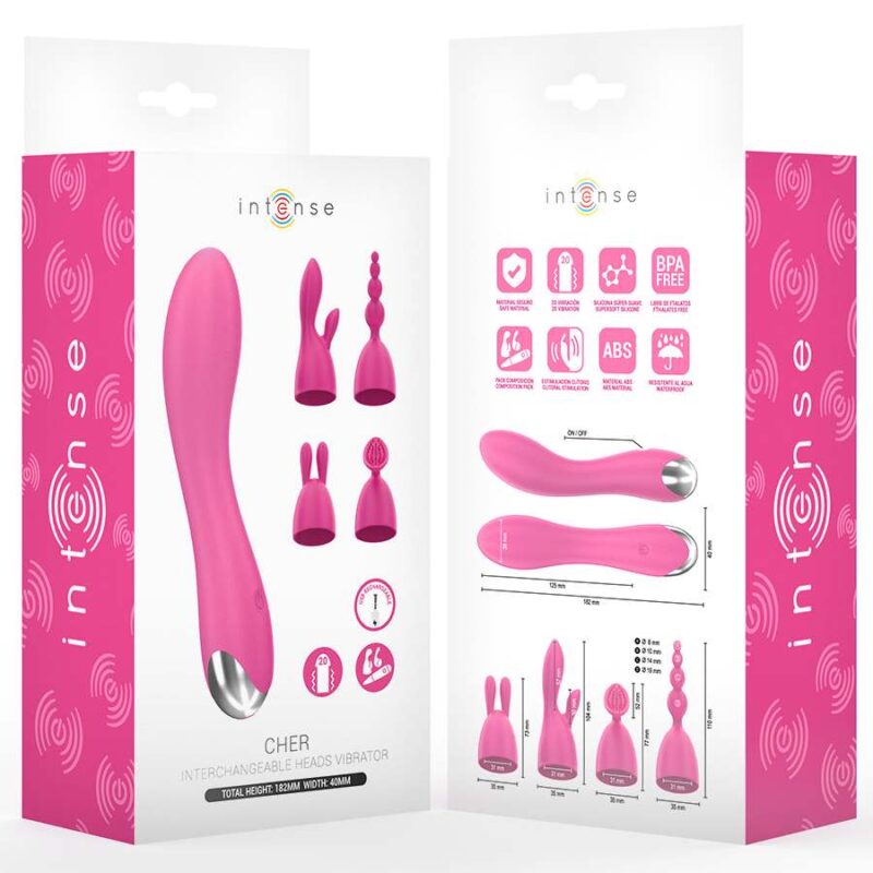 INTENSE – CHER INTERCHANGEABLE HEADS VIBRATOR G-spot Vibrators | SEXstore.ie 6