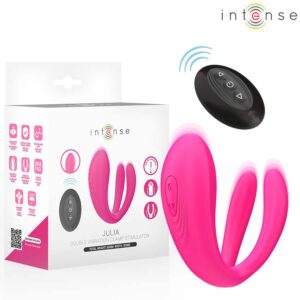 INTENSE – JULIA DOUBLE VIBRATOR CLAMP STIMULATOR REMOTE CONTROL Couples Vibrators | SEXstore.ie