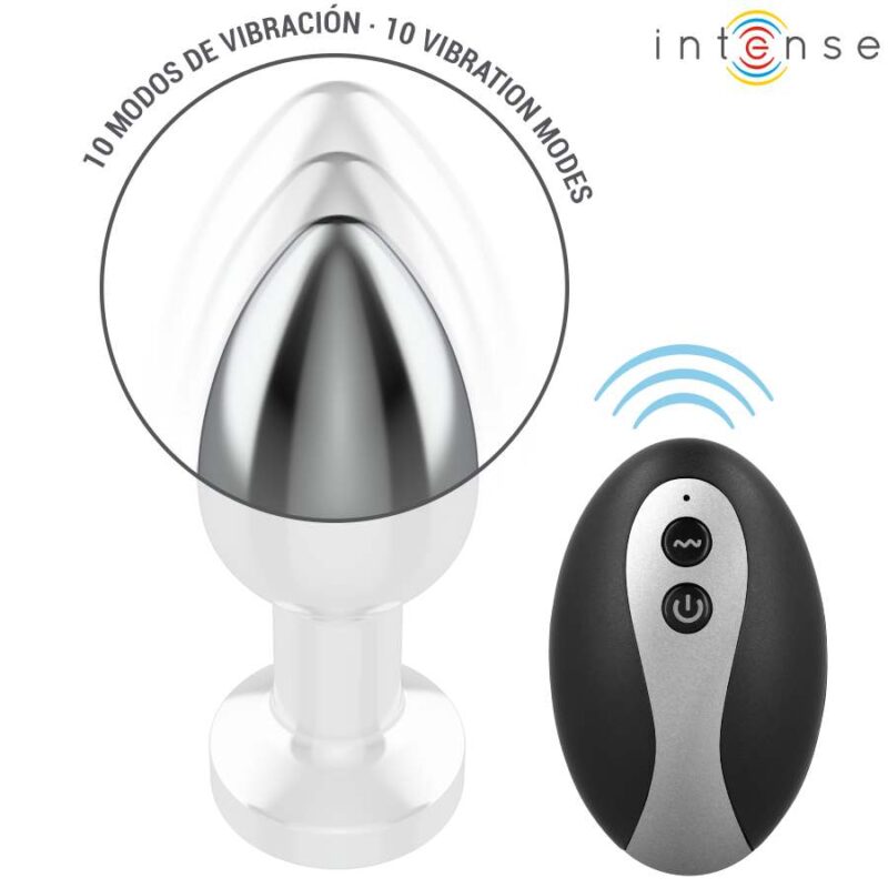 INTENSE – VIBRATING METAL ANAL PLUG WITH LED LIGHTS AND REMOTE CONTROL – SIZE M Anal Sex Toys | SEX Shop Ireland 7