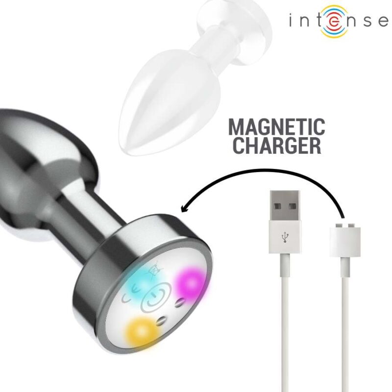 INTENSE – VIBRATING METAL ANAL PLUG WITH LED LIGHTS AND REMOTE CONTROL – SIZE M Anal Sex Toys | SEX Shop Ireland 9