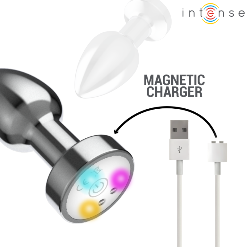 INTENSE – VIBRATING METAL ANAL PLUG WITH LED LIGHTS AND REMOTE CONTROL – SIZE M Anal Sex Toys | SEX Shop Ireland 9