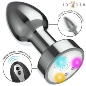 INTENSE – VIBRATING METAL ANAL PLUG WITH LED LIGHTS AND REMOTE CONTROL – SIZE S Anal Sex Toys | SEX Shop Ireland 3