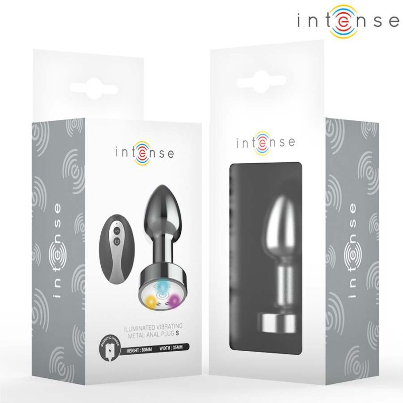 INTENSE – VIBRATING METAL ANAL PLUG WITH LED LIGHTS AND REMOTE CONTROL – SIZE S Anal Sex Toys | SEX Shop Ireland 6