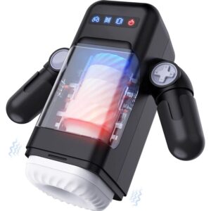 GAME CUP – THRUSTING VIBRATION MASTURBATOR WITH HEATING FUNCTION AND MOBILE SUPPORT – BLACK Automatic Masturbators | SEX Shop Ireland