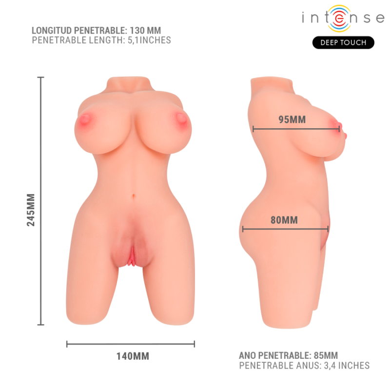 INTENSE DEEP TOUCH – JESSE TORSO DOUBLE VAGINA & ANO MASTURBATOR Sex Toys | SEX Shop Ireland 9