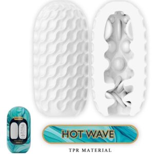 PRETTY LOVE – HOT WAVE SILICONE MALE MASTURBATOR WHITE Egg Masturbators | SEX Shop Ireland 3