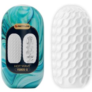 PRETTY LOVE – HOT WAVE SILICONE MALE MASTURBATOR WHITE Egg Masturbators | SEX Shop Ireland