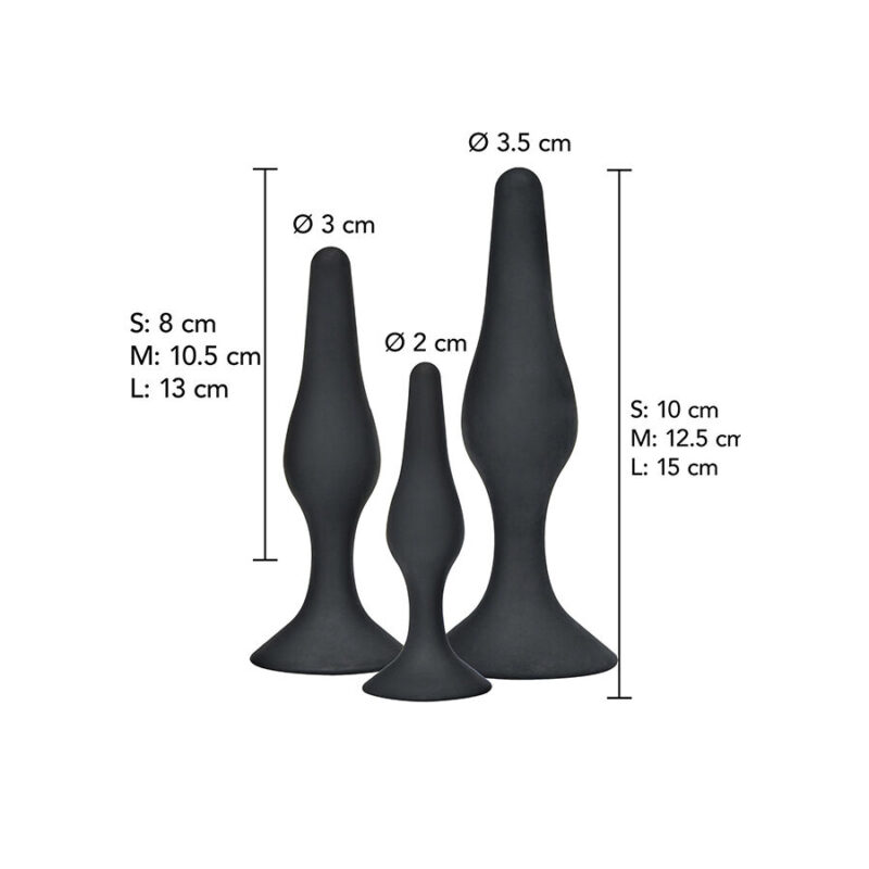 TOYJOY – ANAL PLAY CURVY COMPANIONS ANAL PLUG 3 PIECES BLACK Anal Sex Toys | SEX Shop Ireland 5
