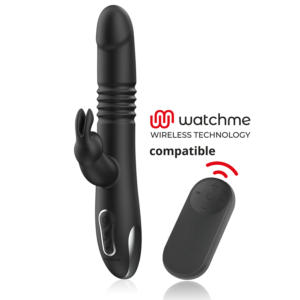 BLACK&SILVER – KENJI UP & DOWN RABBIT VIBRATOR + WATCHME REMOTE CONTROL Rabbit Vibrators | SEX Shop Ireland