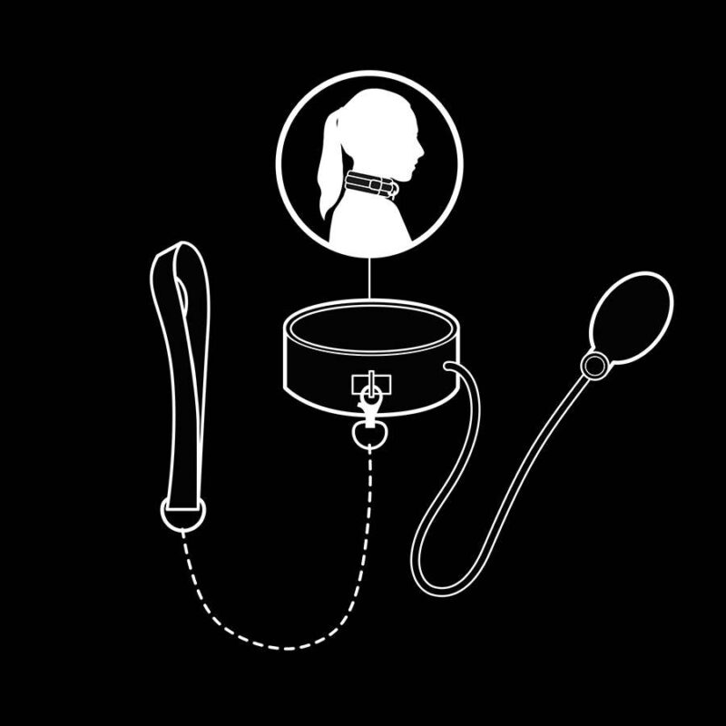 FETISH SUBMISSIVE BONDAGE – INFLATABLE STRANGLING COLLAR WITH CHAIN BDSM Collars | SEX Shop Ireland 6