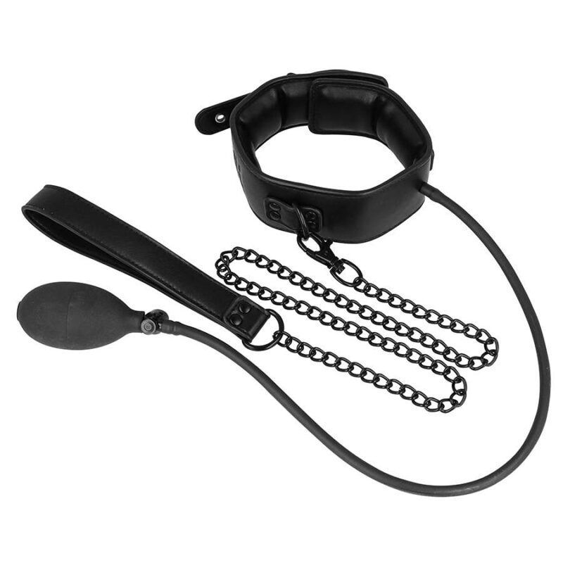 FETISH SUBMISSIVE BONDAGE – INFLATABLE STRANGLING COLLAR WITH CHAIN BDSM Collars | SEX Shop Ireland 8