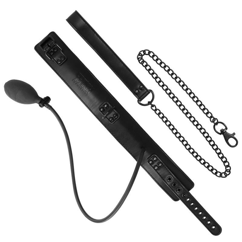 FETISH SUBMISSIVE BONDAGE – INFLATABLE STRANGLING COLLAR WITH CHAIN BDSM Collars | SEX Shop Ireland 10