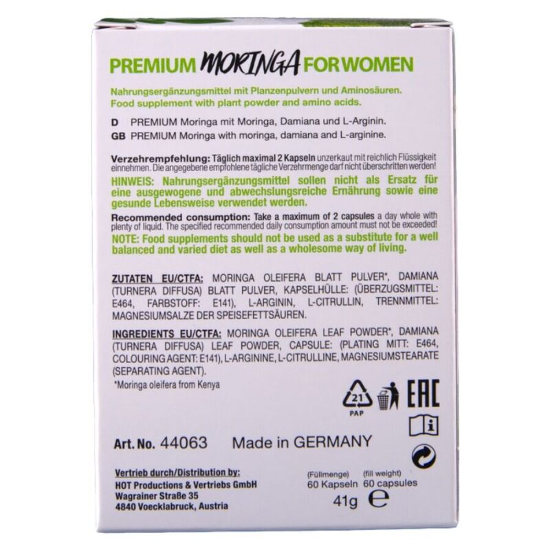 HOT – MORINGA WOMEN CAPS WOMAN 60 UNITS Aphrodisiac Capsules | SEX Shop Ireland 6