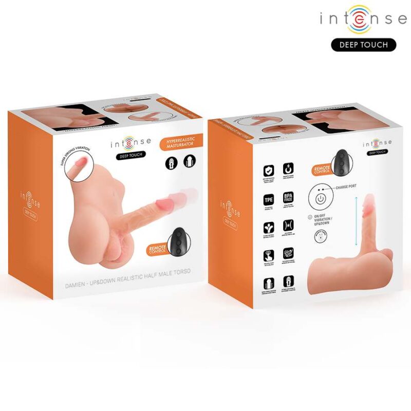 INTENSE DEEP TOUCH – DAMIEN TORSO WITH ANUS AND REALISTIC DILDO WITH PUSHING AND VIBRATION REMOTE CONTROL 3.5 KG Dildos | SEX Shop Ireland 6