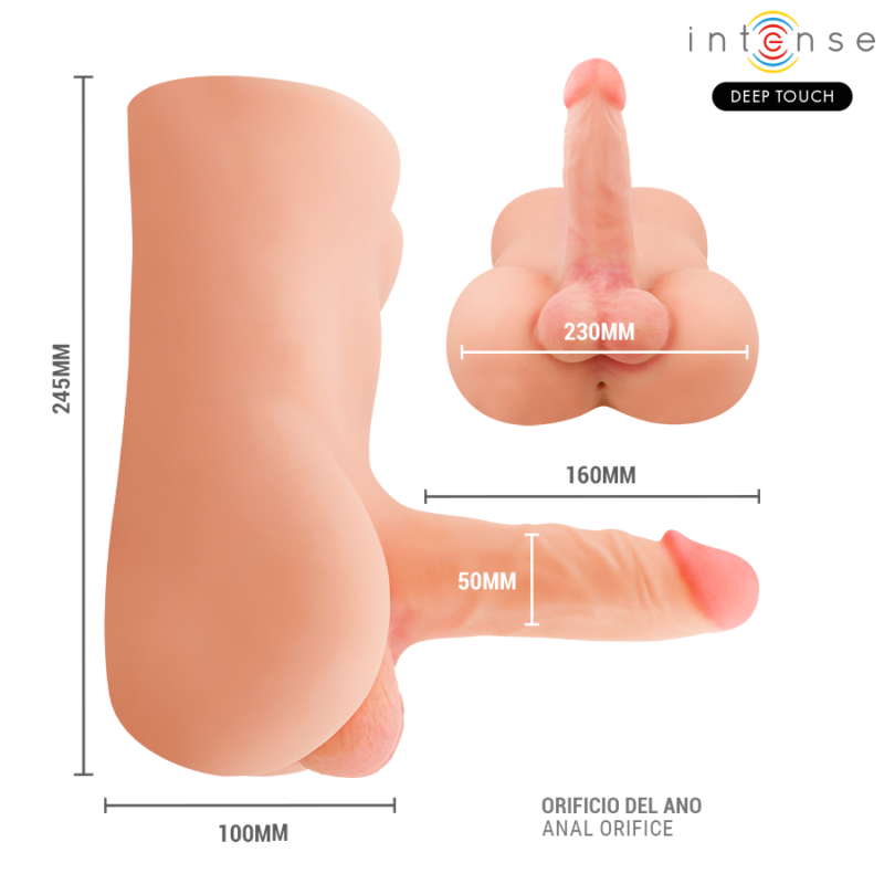 INTENSE DEEP TOUCH – DAMIEN TORSO WITH ANUS AND REALISTIC DILDO WITH PUSHING AND VIBRATION REMOTE CONTROL 3.5 KG Dildos | SEX Shop Ireland 9