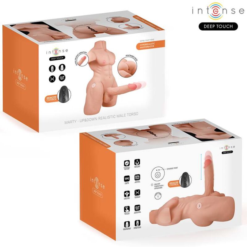 INTENSE DEEP TOUCH – MARTY TORSO WITH ANUS AND REALISTIC DILDO WITH PUSHING AND VIBRATION, REMOTE CONTROL, 6.2 KG Dildos | SEX Shop Ireland 6