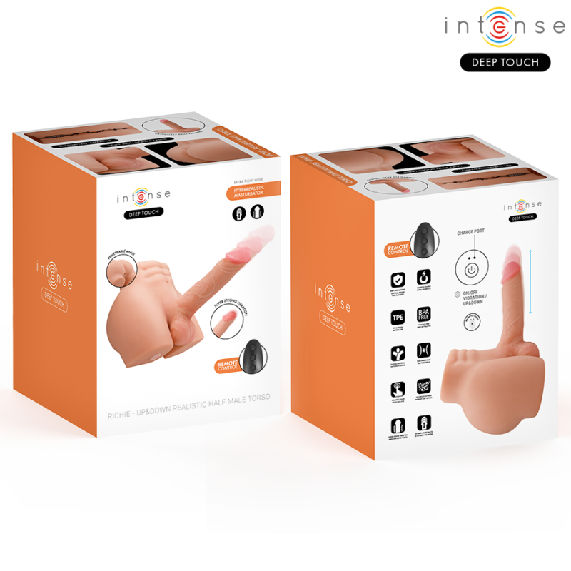 INTENSE DEEP TOUCH – RICHIE TORSO WITH ANUS AND REALISTIC DILDO WITH PUSHING AND VIBRATION REMOTE CONTROL 4.7 KG Dildos | SEX Shop Ireland 6