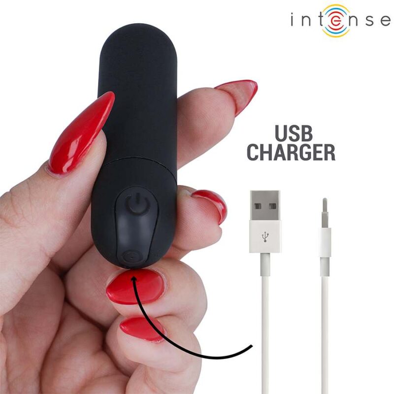 INTENSE – KAREN MINI RECHARGEABLE VIBRATING BULLET BLACK Bullet Vibrators | SEX Shop Ireland 8