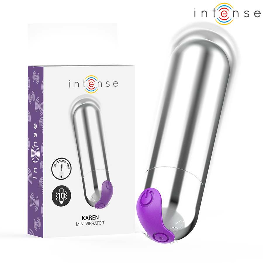 INTENSE – KAREN MINI RECHARGEABLE VIBRATING BULLET SILVER Bullet Vibrators | SEX Shop Ireland 4 INTENSE – KAREN MINI RECHARGEABLE VIBRATING BULLET SILVER Bullet Vibrators | SEX Shop Ireland 4