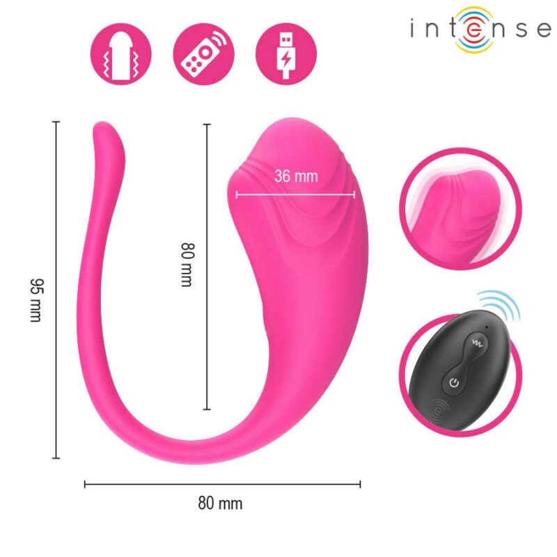 INTENSE – OLIVIA PINK VIBRATING EGG WITH REMOTE CONTROL Balls, eggs and bullets | SEX Shop Ireland 9