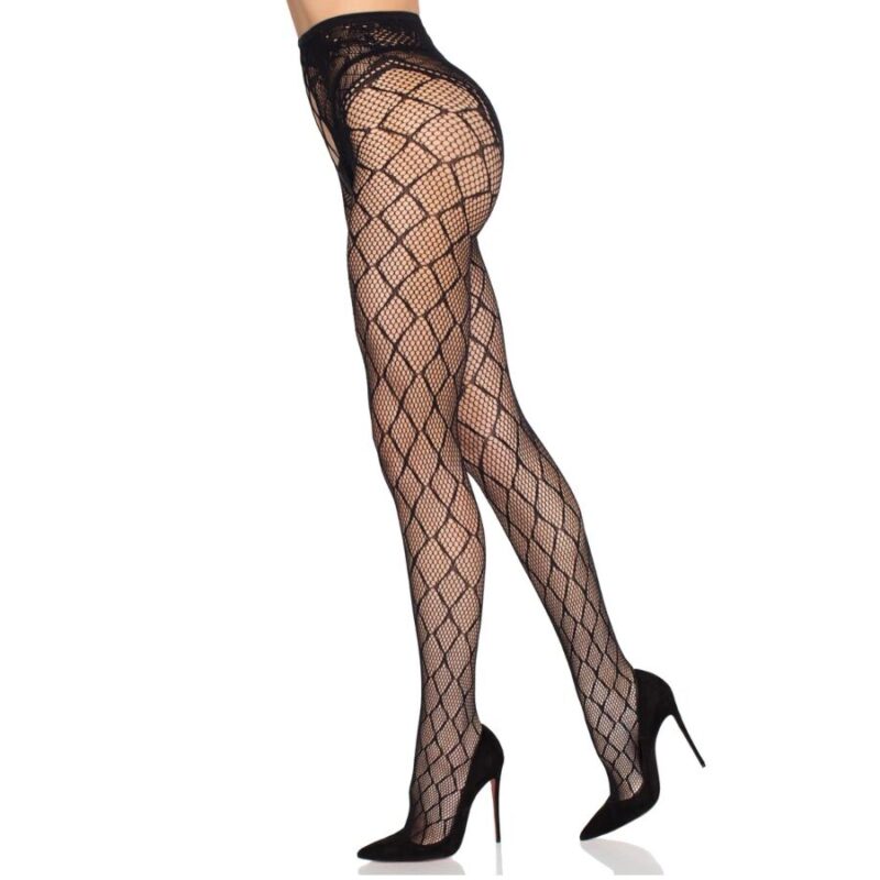 LEG AVENUE – 1966 NET TIGHTS WITH CROTCHLESS PANTY BLACK – ONE SIZE Crotchless Panties | SEX Shop Ireland 6