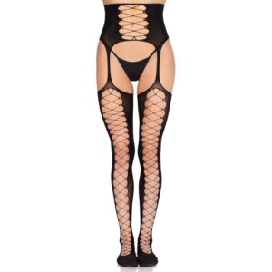 LEG AVENUE – 1968 STOCKINGS WITH ATTACHED GARTER BELT BLACK – ONE SIZE Fashion & Lingerie | SEX Shop Ireland 4