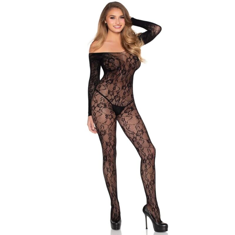 LEG AVENUE – 89366 LACE LINGERIE BODYSTOCKING BLACK – ONE SIZE Bodystocking | SEX Shop Ireland 5