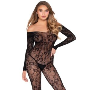 LEG AVENUE – 89366 LACE LINGERIE BODYSTOCKING BLACK – ONE SIZE Bodystocking | SEX Shop Ireland