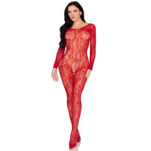 LEG AVENUE – 89366 LACE LINGERIE BODYSTOCKING RED – ONE SIZE Bodystocking | SEX Shop Ireland 3