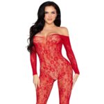 LEG AVENUE – 89366 LACE LINGERIE BODYSTOCKING RED – ONE SIZE Bodystocking | SEX Shop Ireland 9