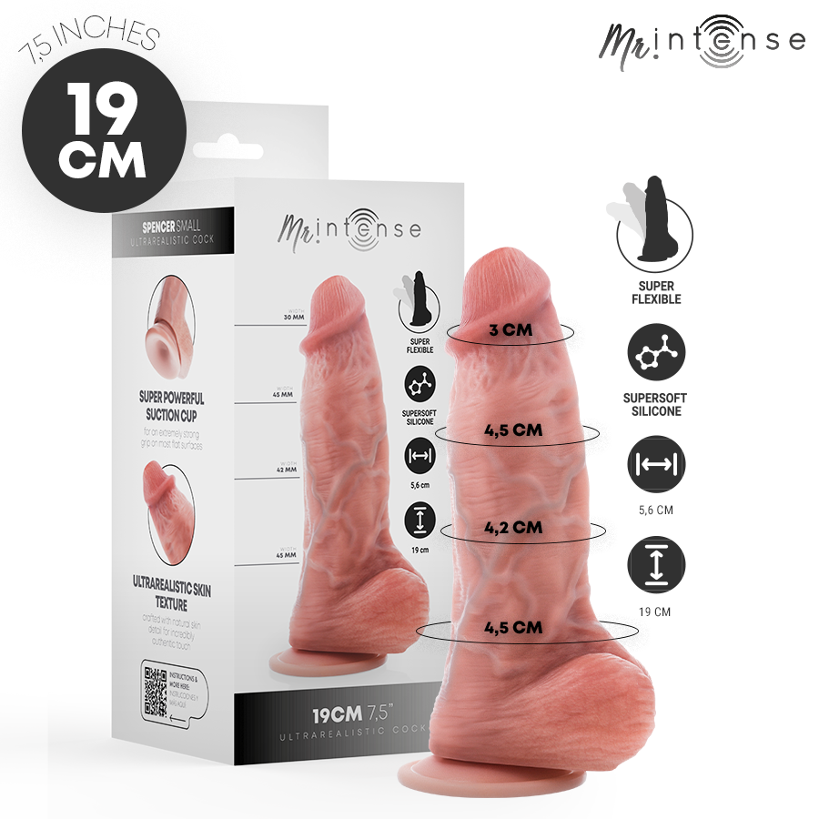MR INTENSE – SMALL SPENCER SILICONE DILDO 19 CM -Ø- 4.5 CM Dildos | SEX Shop Ireland 4 MR INTENSE – SMALL SPENCER SILICONE DILDO 19 CM -Ø- 4.5 CM Dildos | SEX Shop Ireland 4
