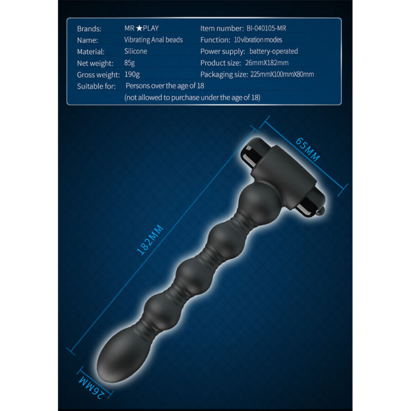 MR PLAY – VIBRATING ANAL PLUG MASSAGER Anal Sex Toys | SEX Shop Ireland 8