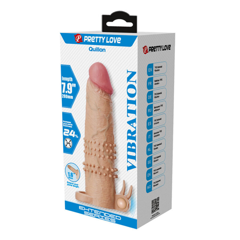 PRETTY LOVE – QUILLON PENIS SLEEVE WITH CLITORAL STIMULATOR AND VIBRATION Accessories for the penis | SEX Shop Ireland 11