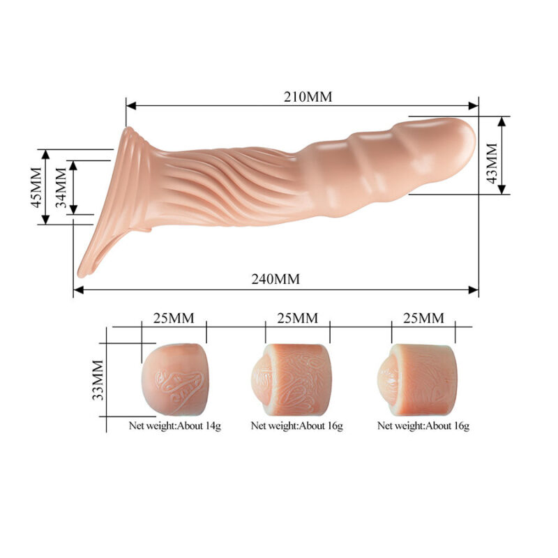 PRETTY LOVE – TEXTURED PENIS SHEATH WITH EXTENDERS Penis Extenders & Sleeves | SEX Shop Ireland 11