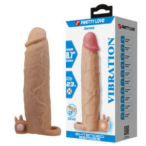 PRETTY LOVE – XERXES PENIS SLEEVE WITH CLITORAL STIMULATOR AND VIBRATION Penis Extenders & Sleeves | SEXstore.ie