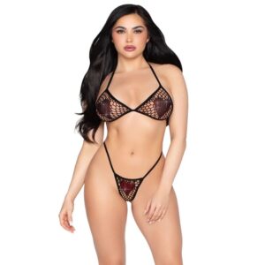 LEG AVENUE – 86147 FISHNET BRA TOP AND G-STRING PANTY BLACK – ONE SIZE Fashion & Lingerie | SEX Shop Ireland