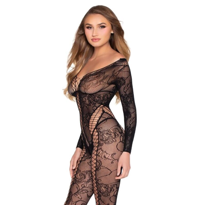 LEG AVENUE – 89369 NET & LACE JUMPSUIT BLACK – ONE SIZE Fashion & Lingerie | SEX Shop Ireland 5