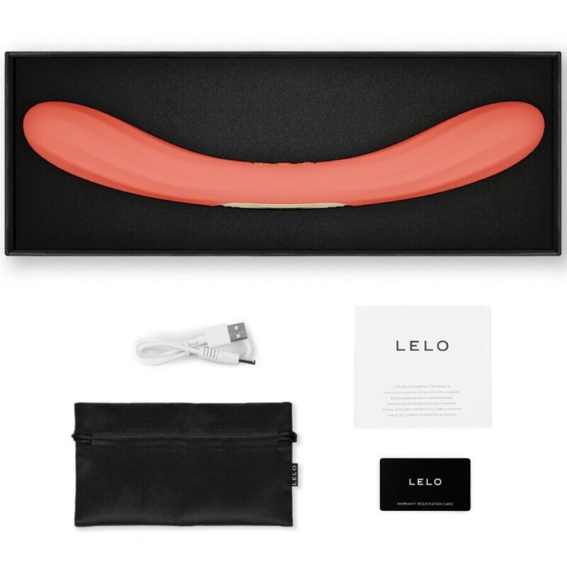 LELO – BOOMERANG DOUBLE ENDED VIBRATOR CORAL RED Classic Vibrators | SEX Shop Ireland 7