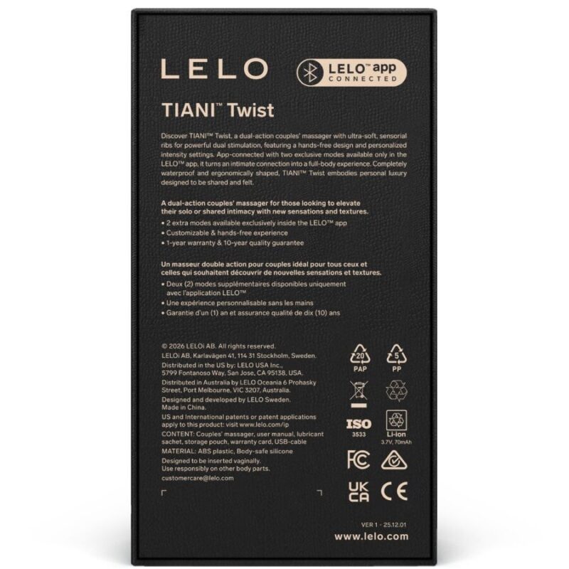 LELO – TIANI TWIST COUPLES VIBRATOR FOAM HI-TECH Vibrators | SEX Shop Ireland 7