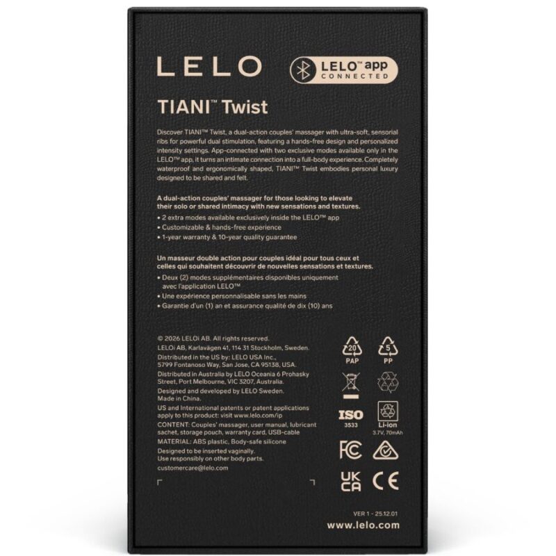 LELO – TIANI TWIST COUPLES VIBRATOR SOFT PINK HI-TECH Vibrators | SEX Shop Ireland 7