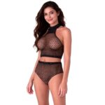 PASSION – BS116 BLACK BODYSTOCKING RHINESTONE MESH SET Bodystocking | SEX Shop Ireland 7