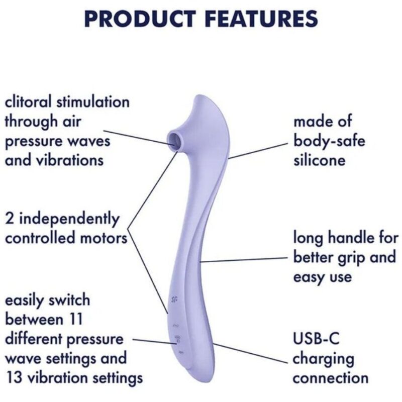 SATISFYER – EASY LOVER VIBRATOR & AIR PULSE STIMULATOR Air Pulse Stimulators | SEX Shop Ireland 7