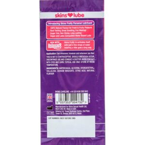 SKINS – FRUITY WATER-BASED LUBRICANT MANGO & PASSION FRUIT SINGLE-DOSE 5 ML Oils and Lubes | SEX Shop Ireland 3